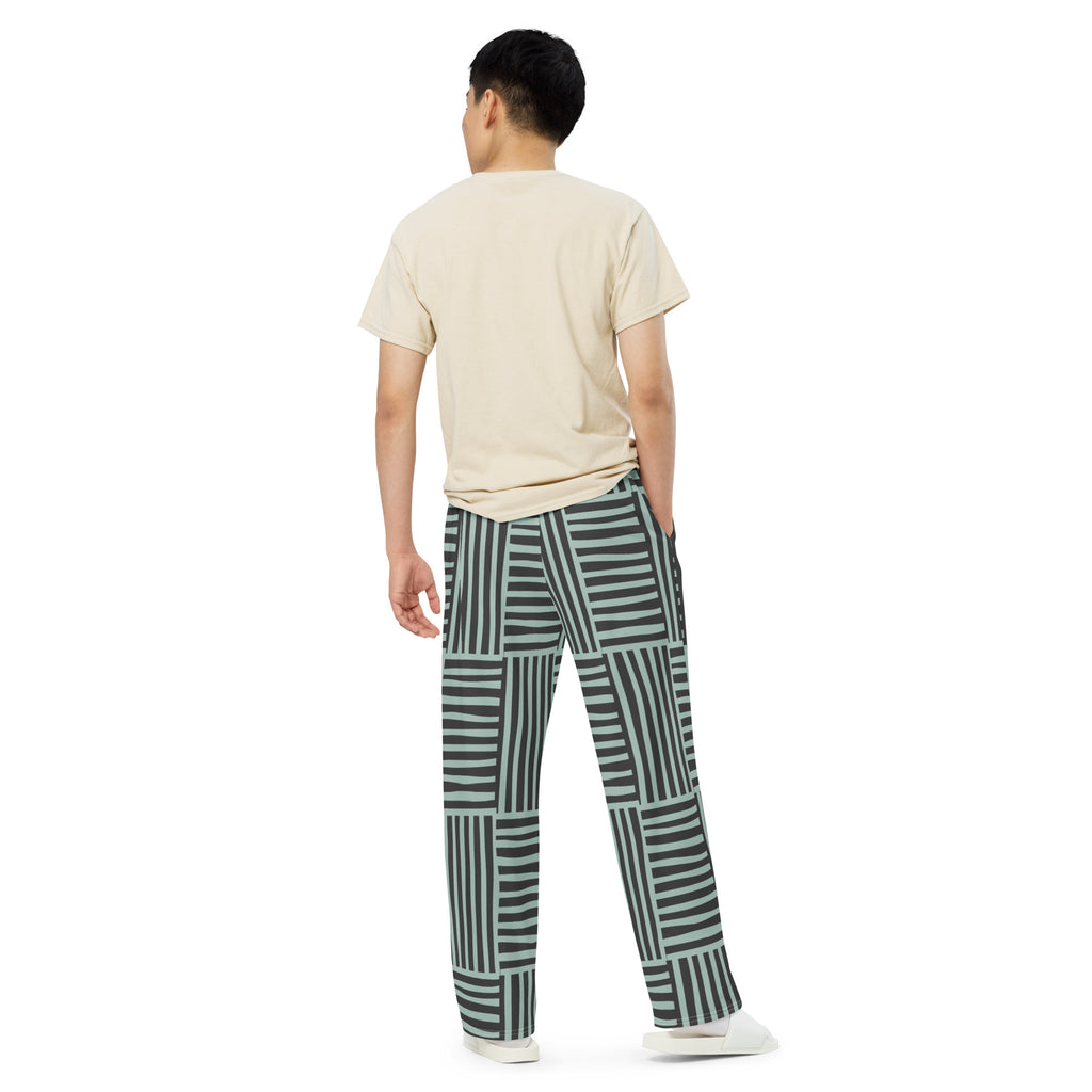 black pattern comfy pants