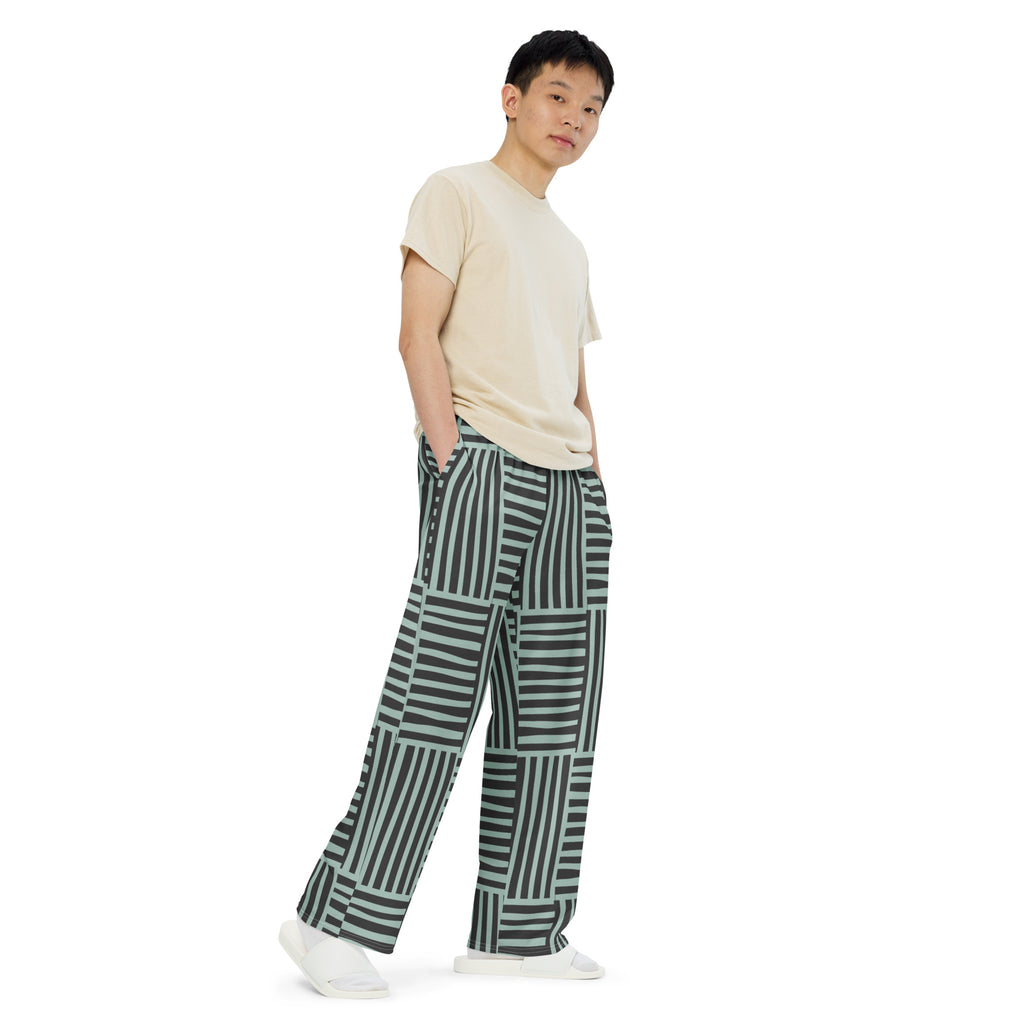 black pattern comfy pants