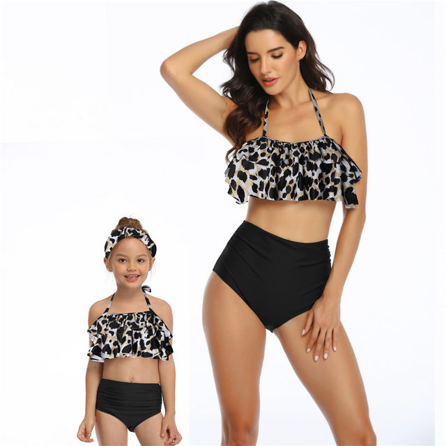 Matching Family Mother Girl Bikini 2020 Swimsuit Swimwear Women Swimsuit Children Baby Kid Beach Swimwear biquini infantil