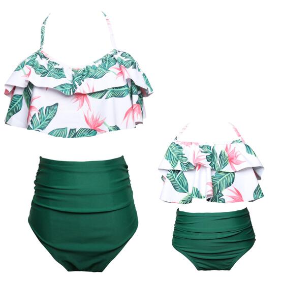 Matching Family Mother Girl Bikini 2020 Swimsuit Swimwear Women Swimsuit Children Baby Kid Beach Swimwear biquini infantil
