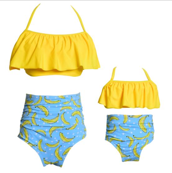 Matching Family Mother Girl Bikini 2020 Swimsuit Swimwear Women Swimsuit Children Baby Kid Beach Swimwear biquini infantil