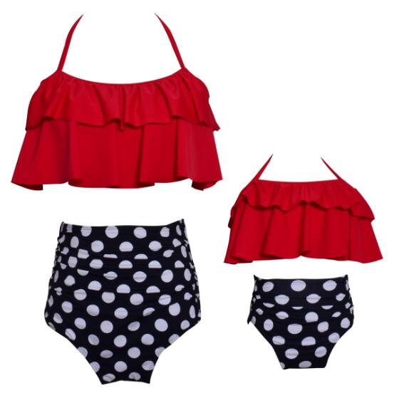 Matching Family Mother Girl Bikini 2020 Swimsuit Swimwear Women Swimsuit Children Baby Kid Beach Swimwear biquini infantil