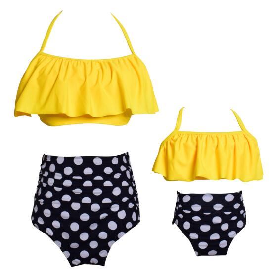 Matching Family Mother Girl Bikini 2020 Swimsuit Swimwear Women Swimsuit Children Baby Kid Beach Swimwear biquini infantil
