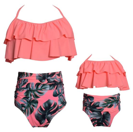 Matching Family Mother Girl Bikini 2020 Swimsuit Swimwear Women Swimsuit Children Baby Kid Beach Swimwear biquini infantil