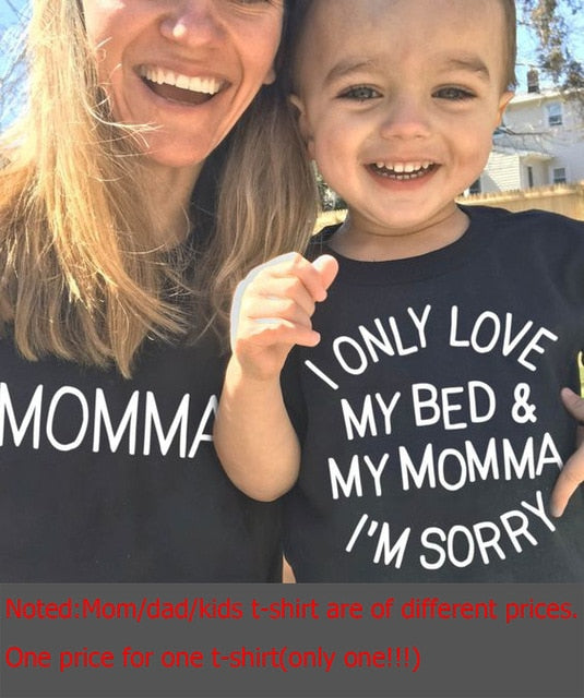 Family Tshirts Boys Girls Mom Mother Mommy and Daughter Son Family T-shirt Family Look Matching T-shirt Mommy Mom and Me Clothes