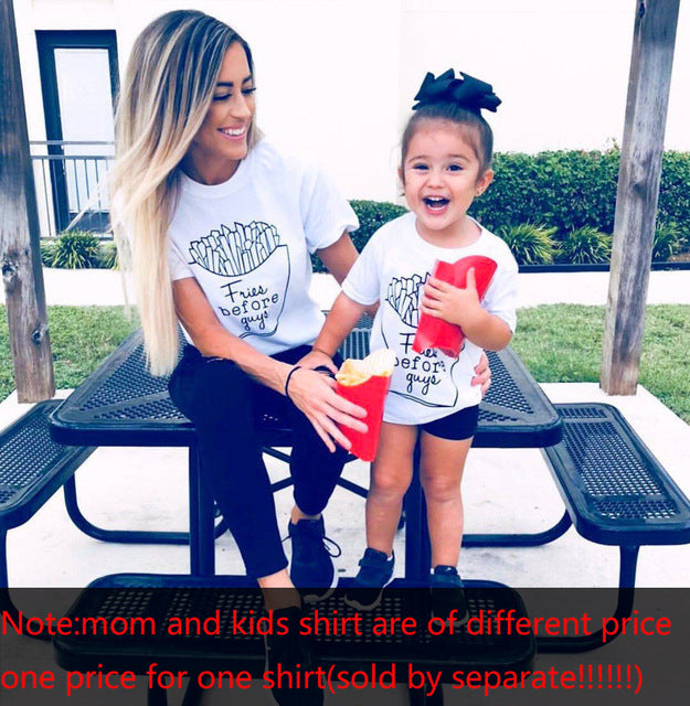 Family Tshirts Boys Girls Mom Mother Mommy and Daughter Son Family T-shirt Family Look Matching T-shirt Mommy Mom and Me Clothes