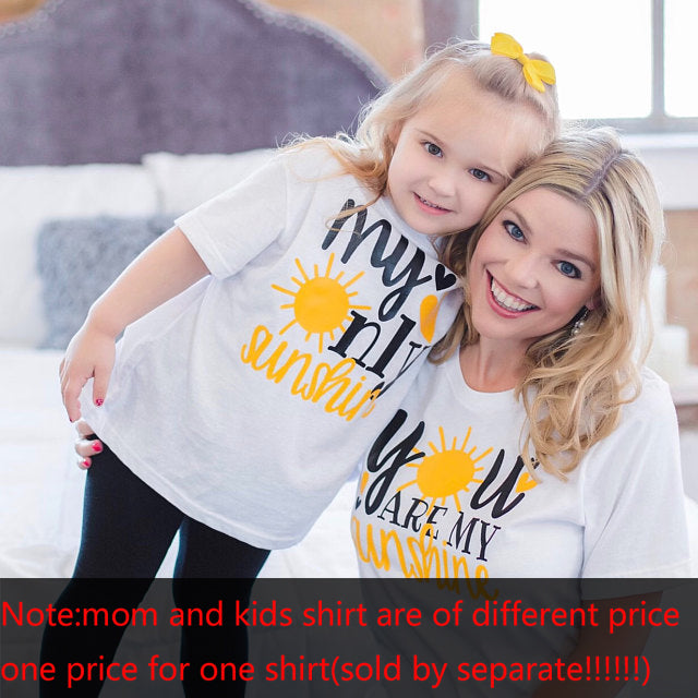 Family Tshirts Boys Girls Mom Mother Mommy and Daughter Son Family T-shirt Family Look Matching T-shirt Mommy Mom and Me Clothes