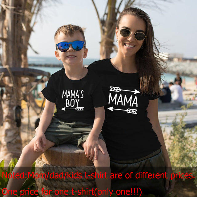Family Tshirts Boys Girls Mom Mother Mommy and Daughter Son Family T-shirt Family Look Matching T-shirt Mommy Mom and Me Clothes