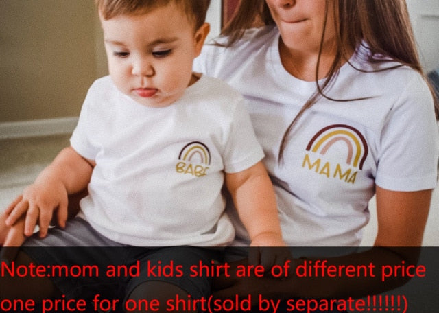 Family Tshirts Boys Girls Mom Mother Mommy and Daughter Son Family T-shirt Family Look Matching T-shirt Mommy Mom and Me Clothes