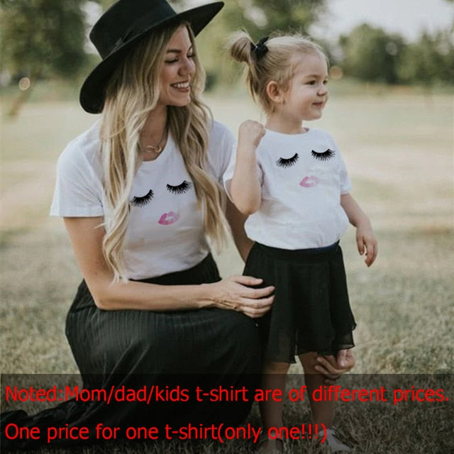 Family Tshirts Boys Girls Mom Mother Mommy and Daughter Son Family T-shirt Family Look Matching T-shirt Mommy Mom and Me Clothes