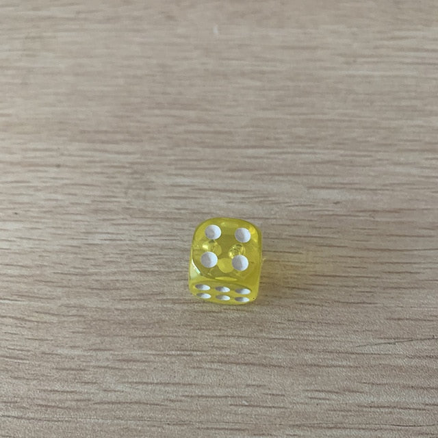 10PCS/Lot Dice Set 10 Colors  High Quality Acrylic 6 Sided Transparent Dice  For Club/Party/Family Games 14mm