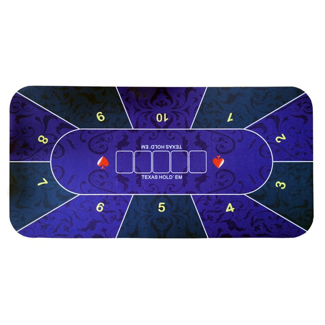 1.2*0.6m Hold'Em Texas Poker Mat Black Jack Baccarat Dice Durable Rubber Home Gaming Desk Pad