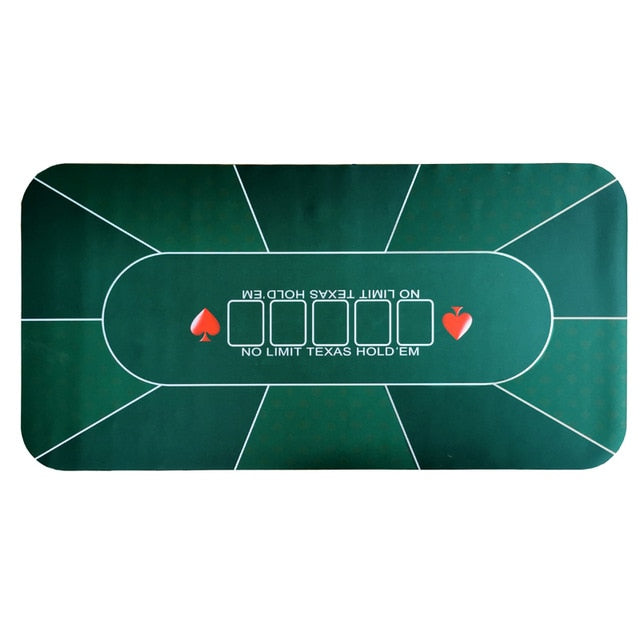 1.2*0.6m Hold'Em Texas Poker Mat Black Jack Baccarat Dice Durable Rubber Home Gaming Desk Pad