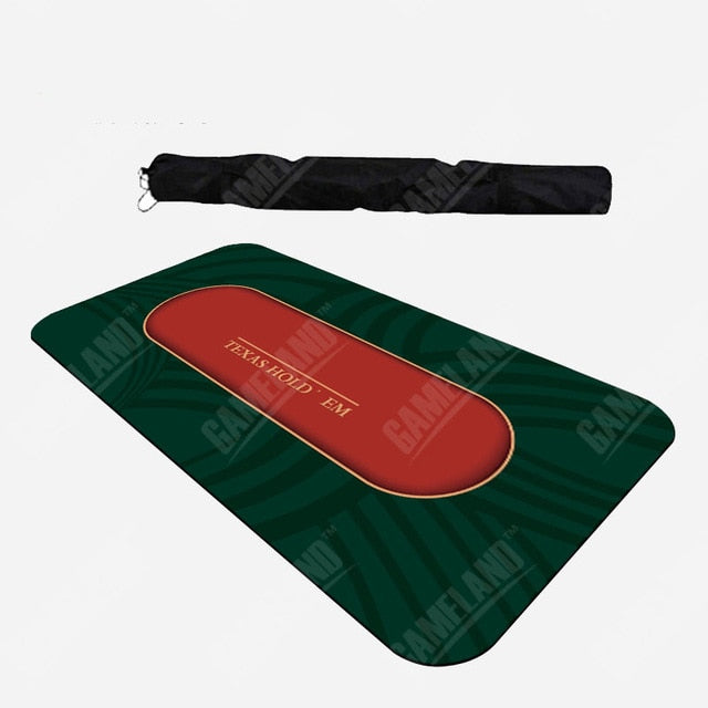 1.2*0.6m Hold'Em Texas Poker Mat Black Jack Baccarat Dice Durable Rubber Home Gaming Desk Pad