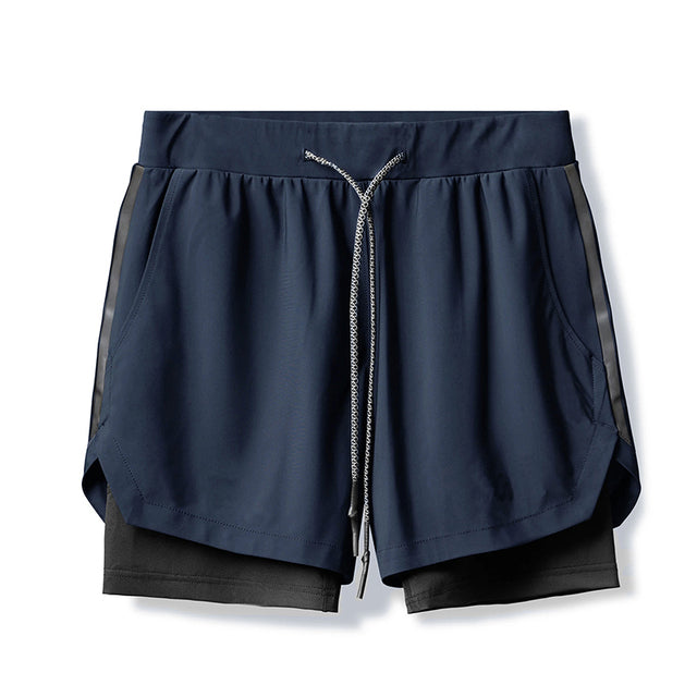 2025 Camo Running Shorts Men 2 In 1 Double-deck Quick Dry GYM Sport Shorts Fitness Jogging Workout Shorts Men Sports Short Pants