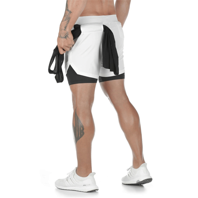 2025 Camo Running Shorts Men 2 In 1 Double-deck Quick Dry GYM Sport Shorts Fitness Jogging Workout Shorts Men Sports Short Pants