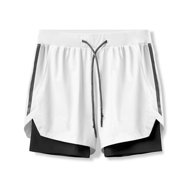 2025 Camo Running Shorts Men 2 In 1 Double-deck Quick Dry GYM Sport Shorts Fitness Jogging Workout Shorts Men Sports Short Pants