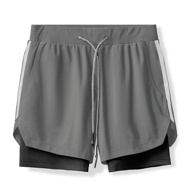 2025 Camo Running Shorts Men 2 In 1 Double-deck Quick Dry GYM Sport Shorts Fitness Jogging Workout Shorts Men Sports Short Pants